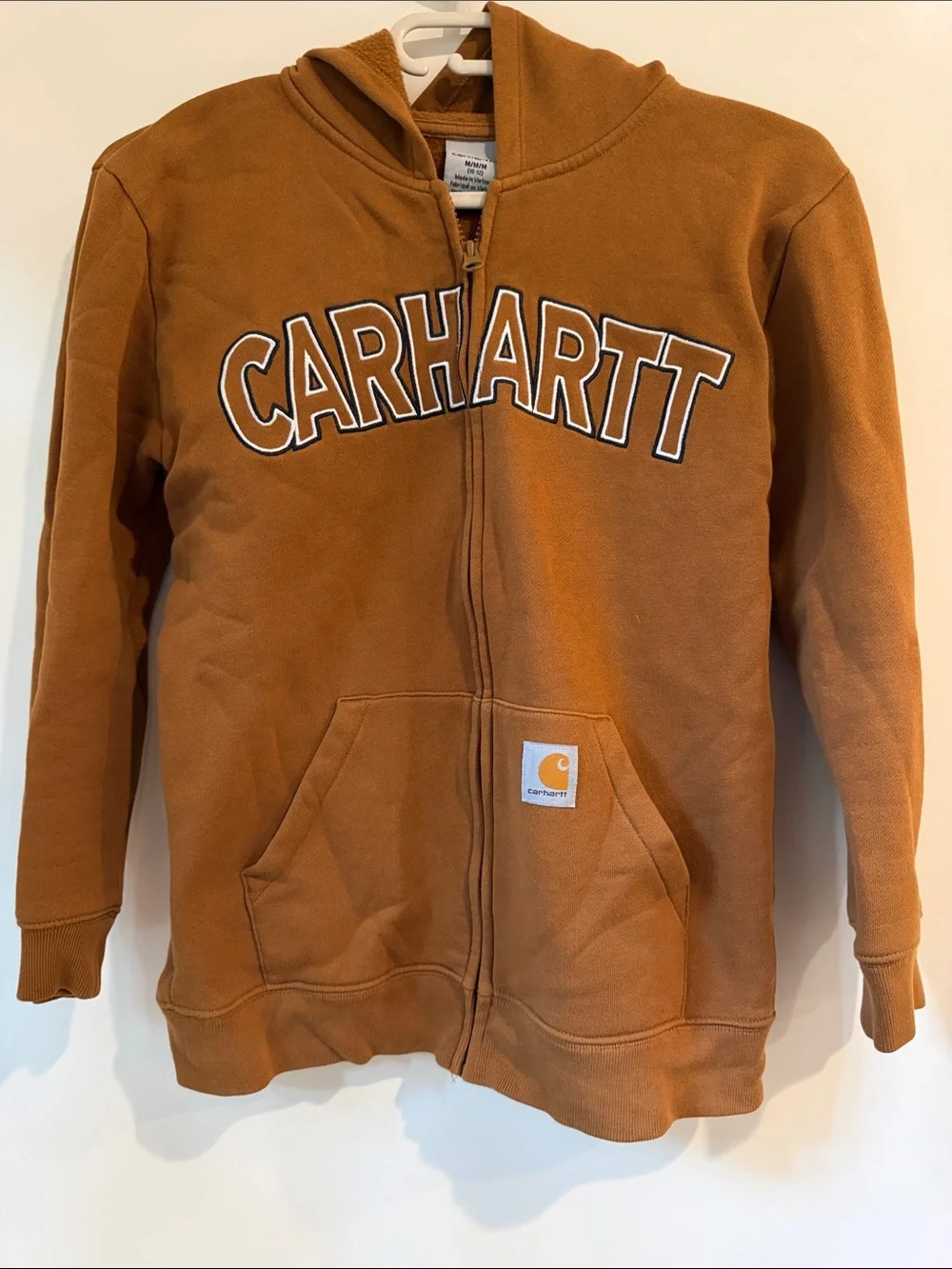 Carhartt Caramel Brown Zip-Up Hoodie